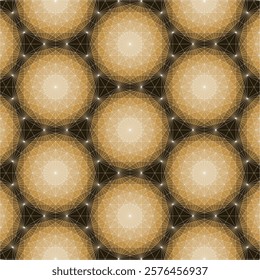 hexagon covering of the plane with clipping 2 layers brown shading white lines visible