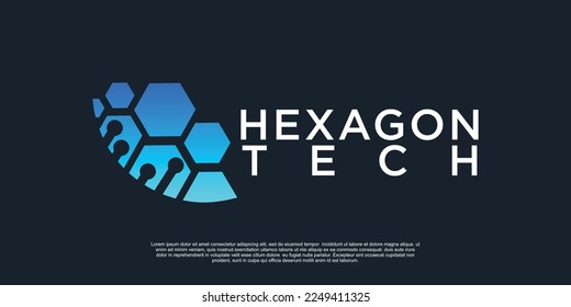 Hexagon creative  waves logo icon Premium Vector