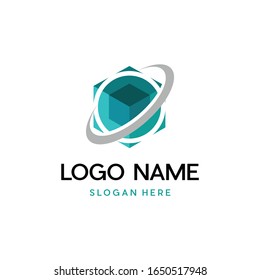 Hexagon Cube Abstract Modern Technology Creative Business Logo