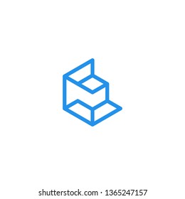Hexagon Cube Logo Design Template. Abstract Design Template.
