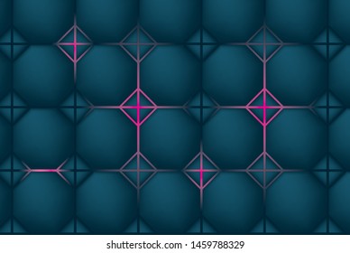 Hexagon Dark Green Abstract Gradient Background and Wallpaper, Vector EPS