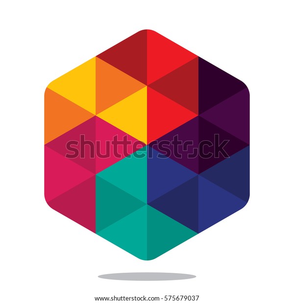 六角形デザイン ロゴのデザインエレメント のベクター画像素材 ロイヤリティフリー