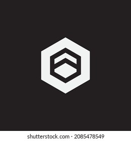 Hexagon-Design. Monogram Logo. Geometrische Form.