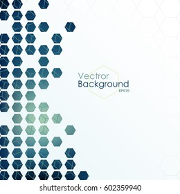 Hexagon designed background. Abstract geometric scalable, template illustration for presentation, web, infographics or brochure.