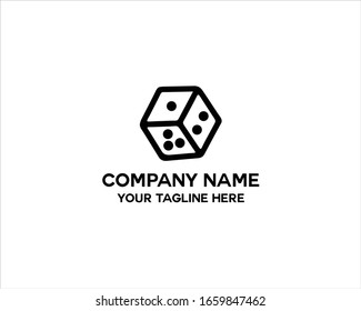 HEXAGON DICE MONOGRAM LOGO VECTOR