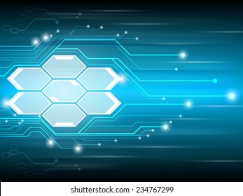 hexagon digital abstract technology background