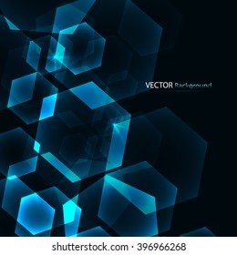 Hexagon Digital Technology Blue Background