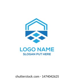 Hexagon Direction Logo vector design template