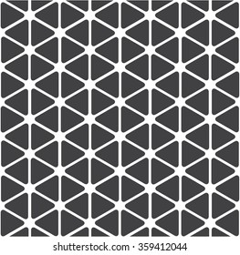hexagon divided into six element, rounded hexagon shape, vector pattern