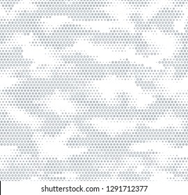 Camuflaje Hexagon punto sin fisuras en blanco y gris