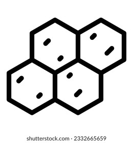 Hexagon-Trockenmauer-Symbol-Umriss-Vektorgrafik. Wandputz. Putzwement