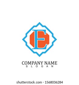 hexagon E letter illustration design icon logo and symbol vector