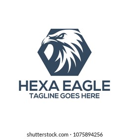 Hexagon Eagle Head Logo