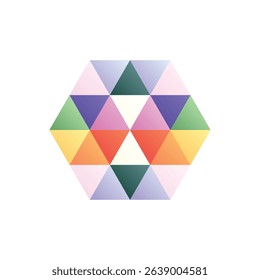 Hexagon. Editable vector icon, coloured.