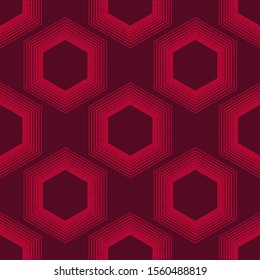 Hexagon. Ethnic boho seamless background. Tribal pattern. Folk motif. Vector illustration for web design or print.
