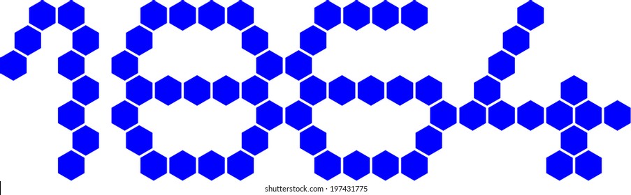 Hexagon Font, 1864