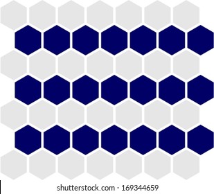Hexagon Font, tree lines