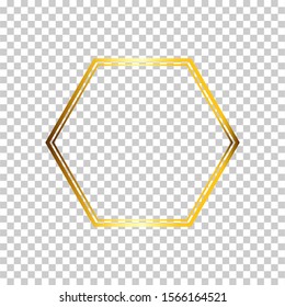 Hexagon Frame with Gold Effect