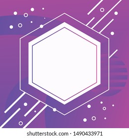 Hexagon Frame Shape Gradient Texture