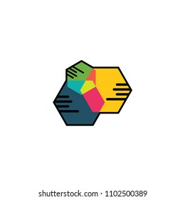 hexagon fullcolor logo template