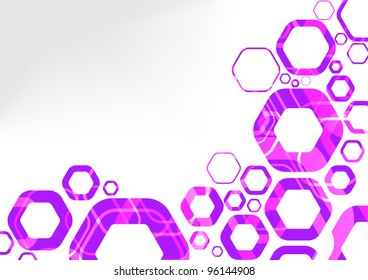 Hexagon futuristic background abstraction. Vector illustration