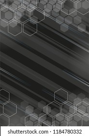 Hexagon futuristic technology background