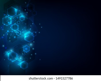 hexagon futuristic vector abstract background.abstract polygon technology concept.