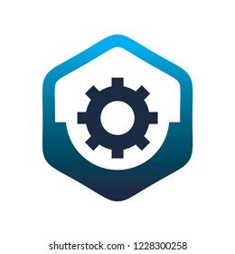 hexagon gear logo