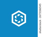 Hexagon Geometric Aperture Camera Logo Design Vector Template