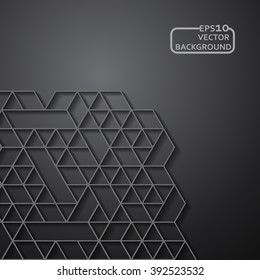 hexagon geometric black background
