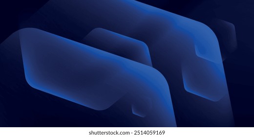 Hexagon geometric blue white color neon light pattern technology dark background. Abstract graphic design digital block chain and science concept.