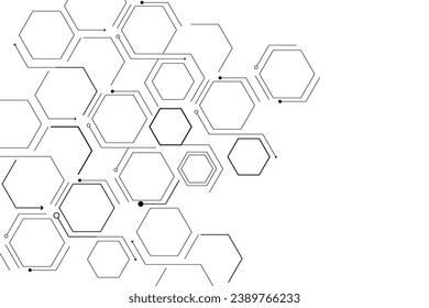 Patrón químico geométrico hexagonal, estructura molecular