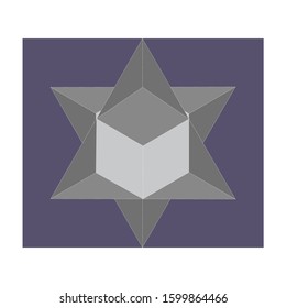 hexagon and geometric design, illustration flat design, arts