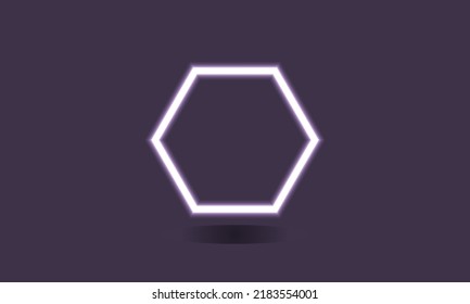 abstracto del vector de resplandor geométrico hexagonal