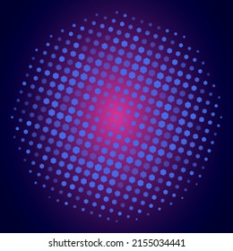 Hexagon Geometric Halftone  Background Seamless Vector