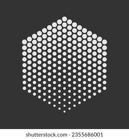 Hexagon Geometric Halftone Gradient. Vector illustration	