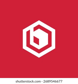 Hexagon Geometric Initial Letter B Logo Design Vektor Vorlage