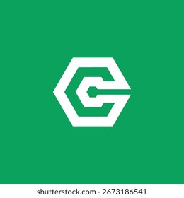 Hexagon Geometrischer Buchstabe C Logo Design Vektor Vorlage