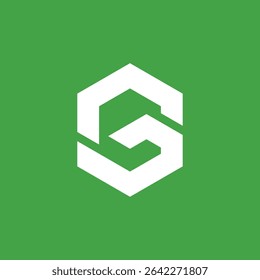 Hexagon Geometric Letter G Logo design vector template