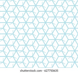 hexagon geometric line grid pattern vector background