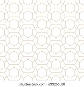hexagon geometric line grid pattern vector background