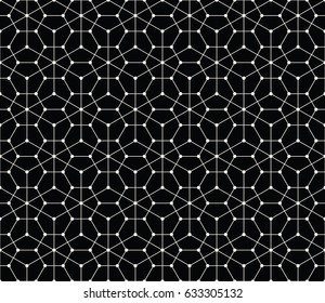 hexagon geometric line grid pattern vector background