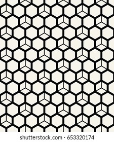 hexagon geometric line grid pattern vector background