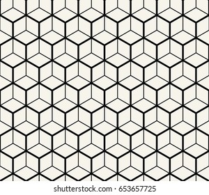 hexagon geometric line grid pattern vector background