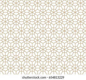 hexagon geometric line grid pattern vector background
