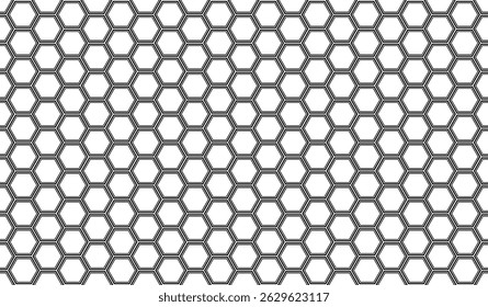 fundo de grade de metal geométrico hexágono. fundo de pente de mel de hexágono sem costura para impressão em roupas, papel e têxteis