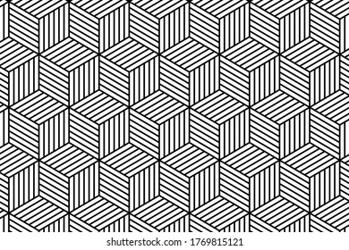 Hexagon geometric pattern. Vector illustration