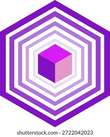Composición de plano geométrico hexagonal con color púrpura como inspiración para el diseño de fondo