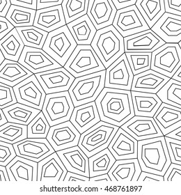 Hexagon geometric seamless pattern. Vector background.