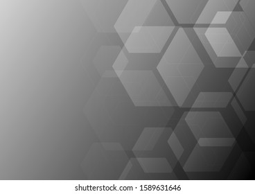 Hexagon geometric shape modern abstract art design color gradient with space. vector illustration 